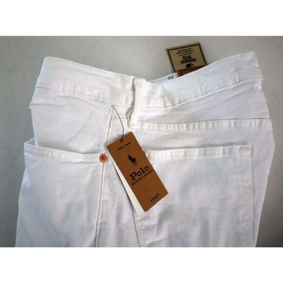 Polo Ralph Lauren Men's Sz 32x32 White Varick Slim Straight Denim Jeans - Picture 5 of 10